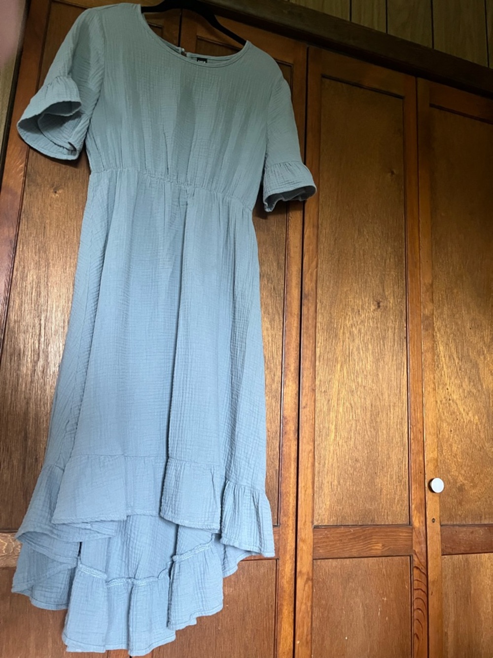 Light Blue Waffle High-Low Dress Brand New Women’s size Large